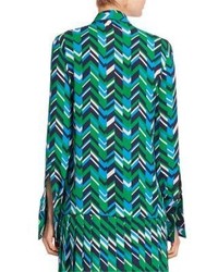 Michael Kors Michl Kors Collection Bow Pleat Front Silk Blouse