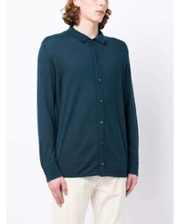 N.Peal Long Sleeved Cashmere Silk Shirt