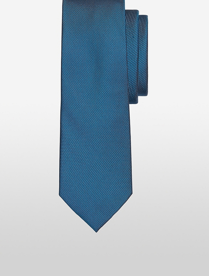 Calvin Klein Slim Tech Check Solid Tie, $65 | Calvin Klein | Lookastic