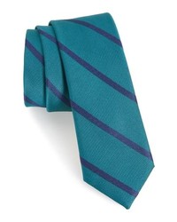 The Tie Bar Wheelhouse Stripe Silk Skinny Tie