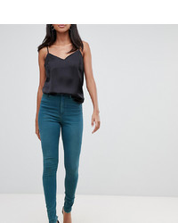 Asos Tall Asos Design Tall Ridley High Waist Skinny Jeans In Green Tone