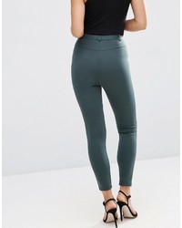 Asos Stretch Skinny Pants With Pu Pockets