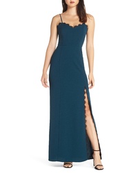 WAYF The Mia Front Slit Gown