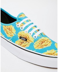 Vans Late Night Pack Authentic Fries Sneakers In Blue V4mkifb