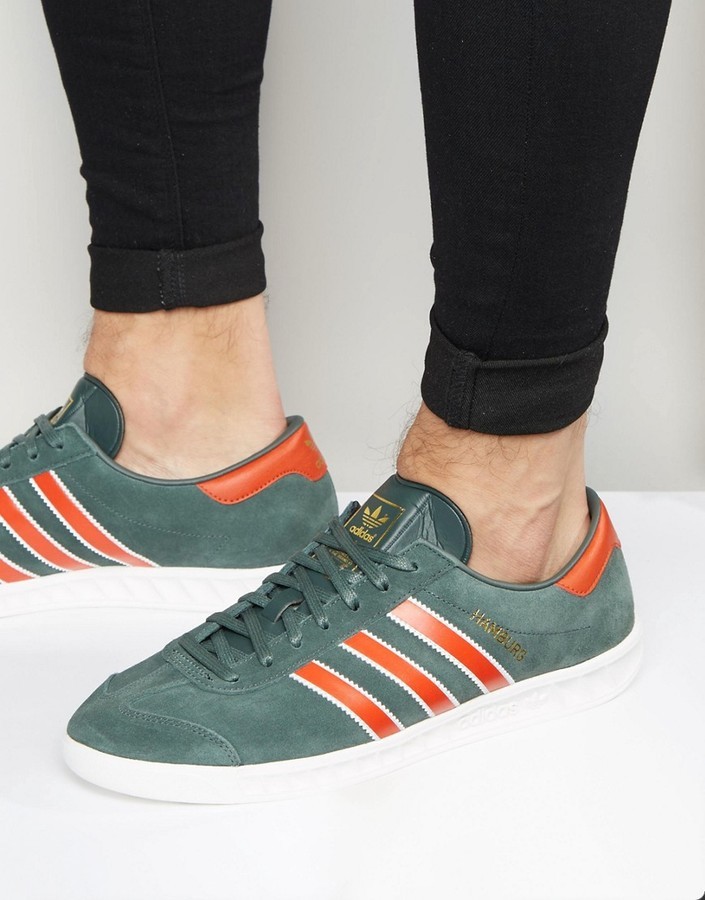 adidas Originals Hamburg Sneakers In Green S79990, $100 | Asos 