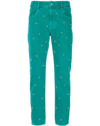 Teal Studded Jeans