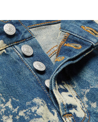 Gucci Slim Fit Studded Acid Washed Denim Jeans