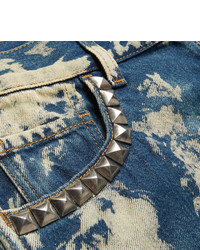Gucci Slim Fit Studded Acid Washed Denim Jeans