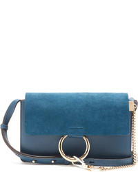 Chloé Chlo Faye Small Suede And Leather Shoulder Bag