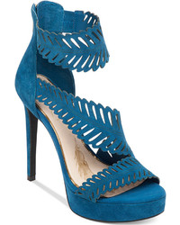 Jessica Simpson Azure Feathered Platform Dress Sandals