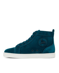 Christian Louboutin Blue Louis Orlato High Top Sneakers