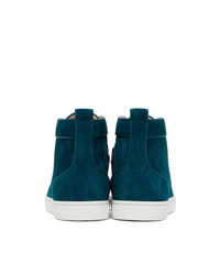 Christian Louboutin Blue Louis Orlato High Top Sneakers