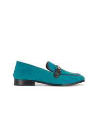 Teal Suede Loafers