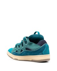 Lanvin Panelled Detail Lace Up Sneakers