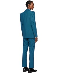 Dries Van Noten Blue Twill Suit