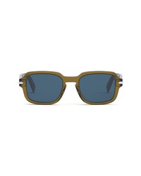 DIOR Blacksuit 52mm Rectangular Sunglasses In Shiny Dark Green Blue At Nordstrom
