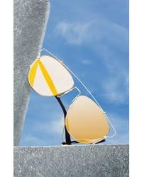 Christian Dior Dior Technologic 57mm Brow Bar Sunglasses Matte Blue White Brown