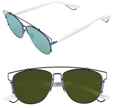 dior technologic 57mm brow bar sunglasses