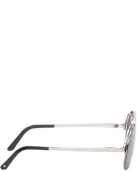 Cartier Silver Santos De Aviator Sunglasses