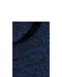 M Missoni Metallic Crochet Knit Mini Sweater Dress