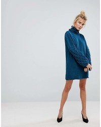 Oneon Oneon Hand Knitted Textured Sleeve Dress