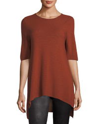 Eileen Fisher Half Sleeve Tencel Links Sweater