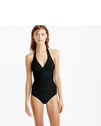J.Crew Long Torso Ruched Halter One Piece Swimsuit