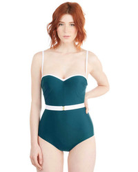 Shark Tm Love Is Wading One Piece Swimsuit In Teal