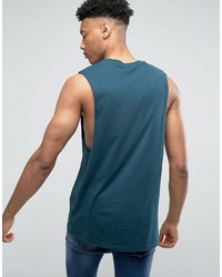 Asos Tall Longline Sleeveless T Shirt With Dropped Armhole