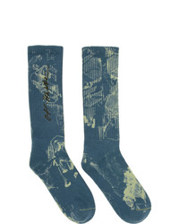 Teal Tie-Dye Socks