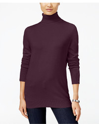 JM Collection Button Cuff Turtleneck Sweater Only At Macys