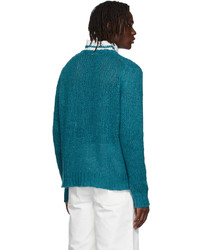 Jil Sander Blue Linen Sweater