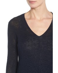 Eileen Fisher Organic Linen Blend V Neck Sweater