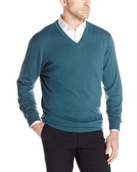 Perry Ellis Solid V Neck Sweater