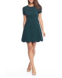 Gal Meets Glam Collection Michelle Micro Corduroy Fit Flare Dress