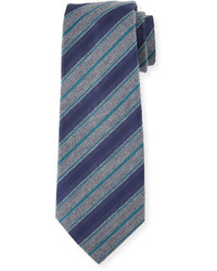 Kiton Woven Textured Stripe Silk Tie