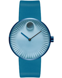 Movado 40mm Edge Watch With Silicone Strap Teal