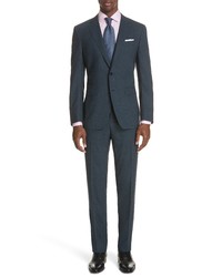 Canali Classic Fit Stretch Solid Wool Suit