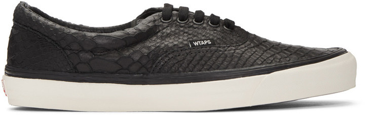 tenis vans negros de piel