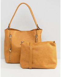 Oasis Hobo Shoulder Bag With Zip Detail