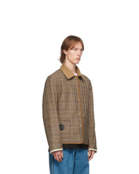 Lanvin Brown Quilted Shirt Jacket