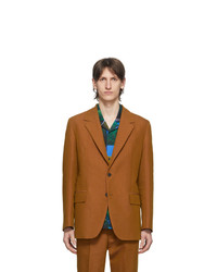 Acne Studios Orange Single Breasted Suit Blazer