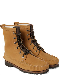 Quoddy Grizzly Shearling Lined Chamois Nubuck Boots