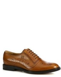Gucci Bee Brogue Leather Oxfords