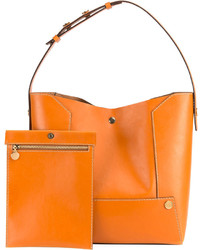 Stella McCartney Faux Leather Bucket Bag Brown