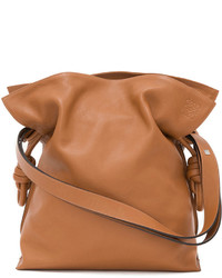 Loewe Flaco Knot Bucket Bag Tan