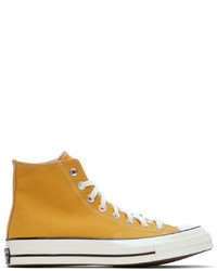 Converse Yellow Chuck 70 High Top Sneakers