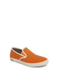 Tobacco Canvas Slip-on Sneakers