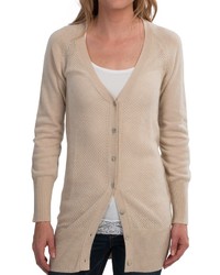 Brodie Long Fitted Cashmere Cardigan Sweater