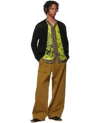 Dries Van Noten Tan Cotton Cargo Pants